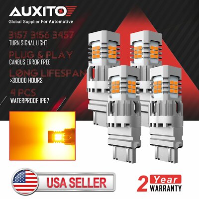 4157 Switchback Led AUXITO 3157 3156 4157 - Amber, CANBUS - Foto 4