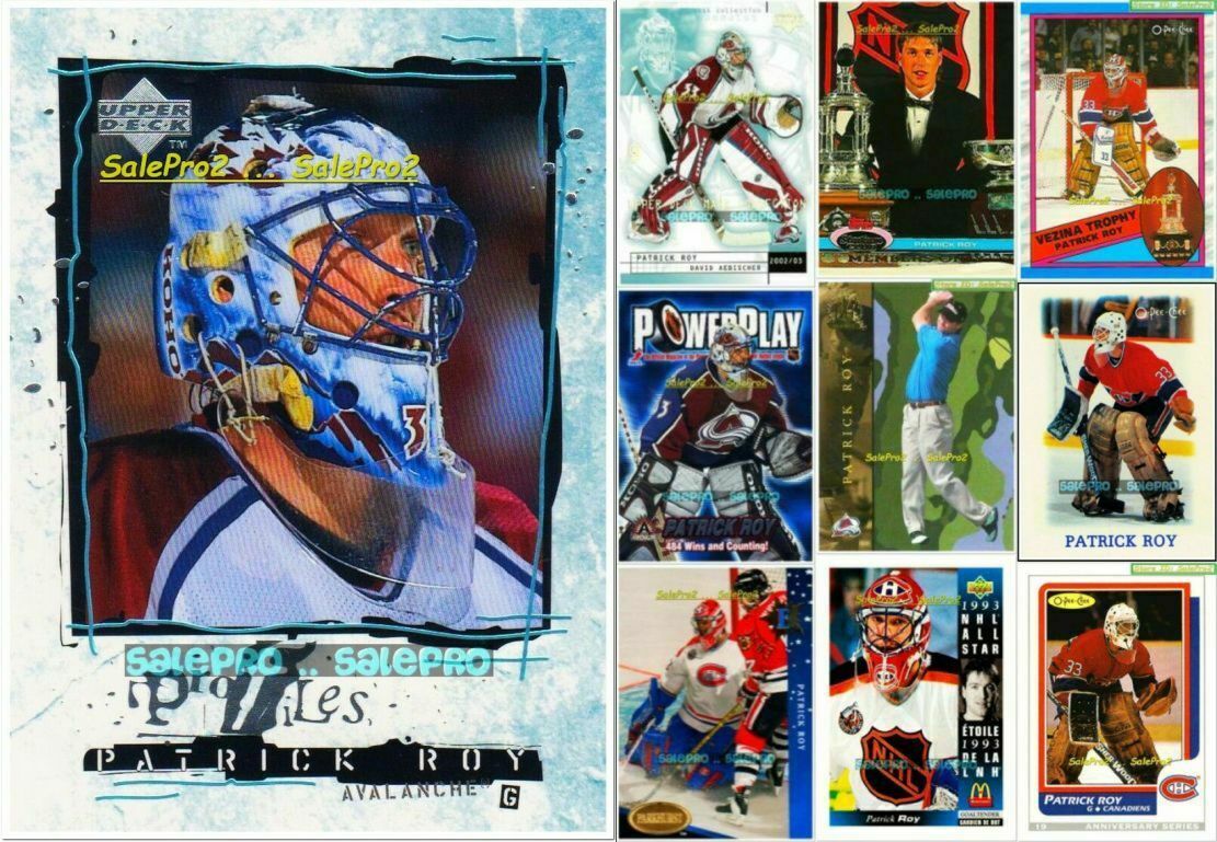 100++ PATRICK ROY SINGLES INSERT GAME JERSEY AUTOGRAPH LIMITED LOT YOU PICK LIST