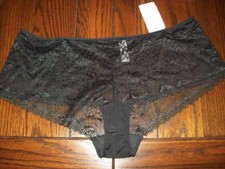 NWT B TEMPT'D by Wacoal LACE BOYSHORT PANTIES 945237 004 BLACK L
