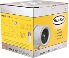Can Fan Max Fan 12" 1709 CFM -inline exhaust blower ventilation hydro scrubber