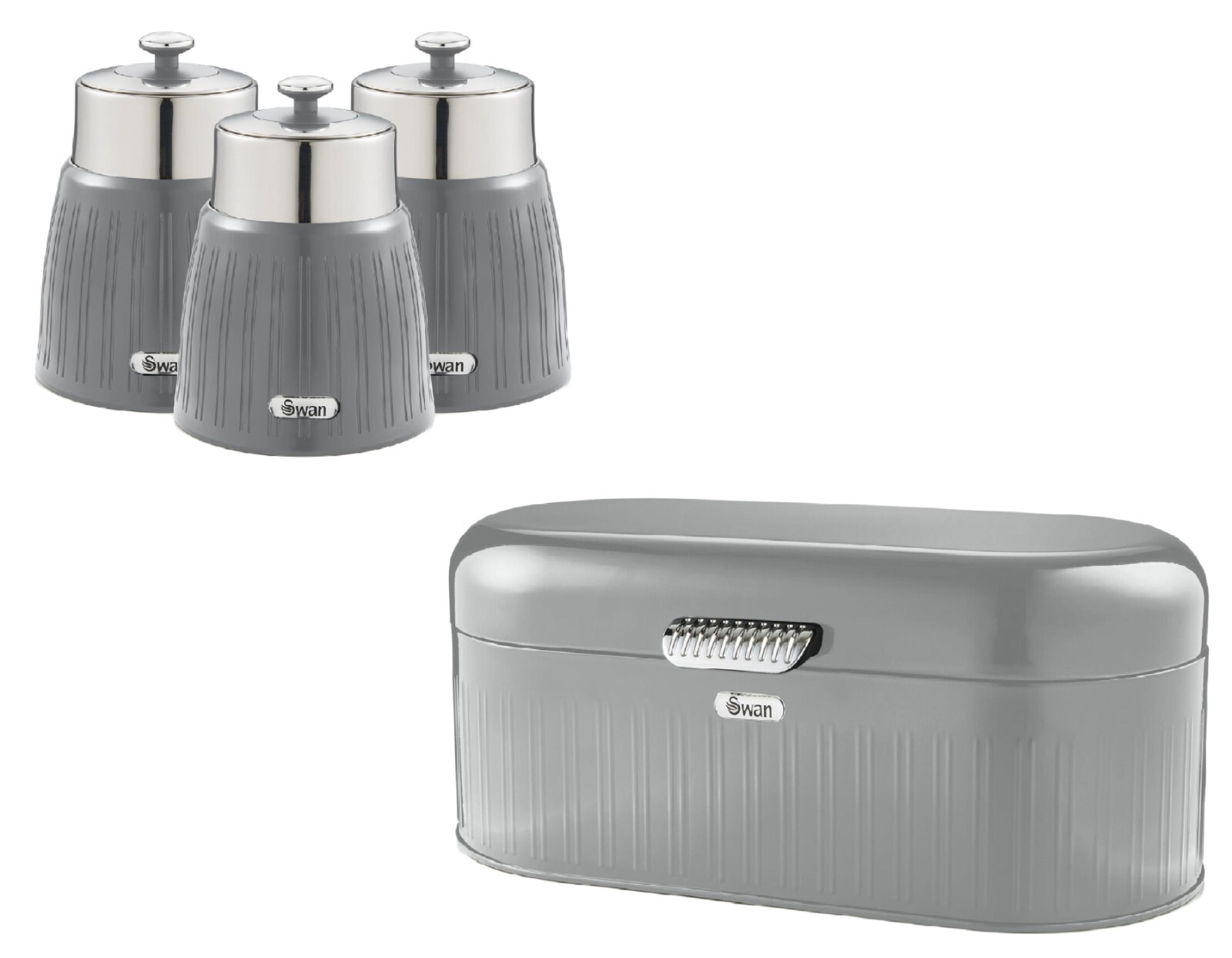 Tea Coffee Sugar Bread Bin Set Kitchen Food Storage Canister Jar with