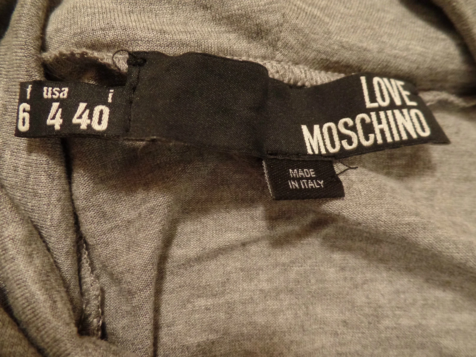 LOVE MOSCHINO CUTE SHORTSLEEVES DRESS LAVANDA COLORI GRIGIO E NERO SZ 4 SALDI