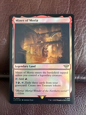 Foil MINES OF MORIA Rare Magic Lord of the Rings NM Magic the Gathering MTG LTR
