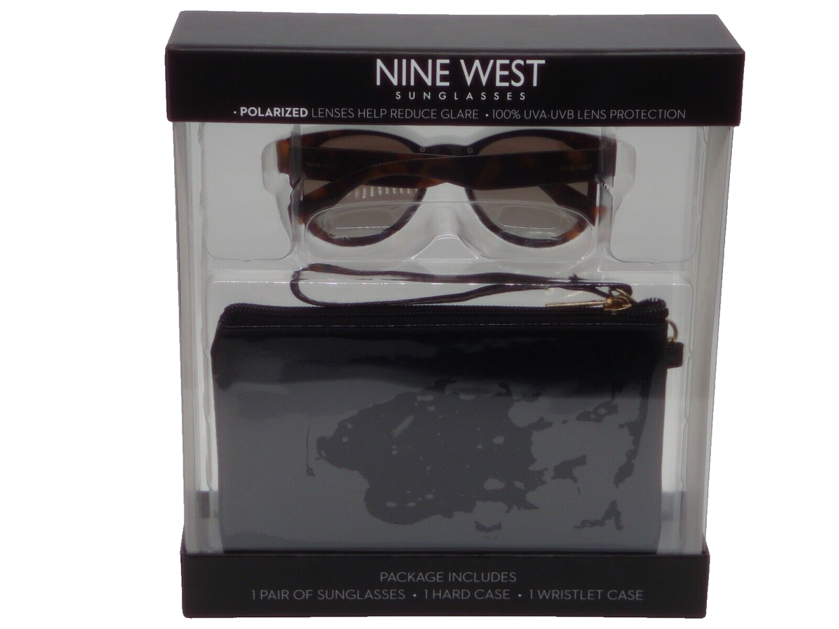 Nine West Women Tortoise Polarized Sunglasses Lenses with 