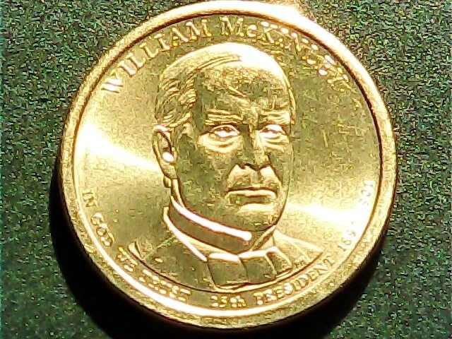 Presidential Dollar Error 2013 P William McKinley Die Chip - Image 3 of 4