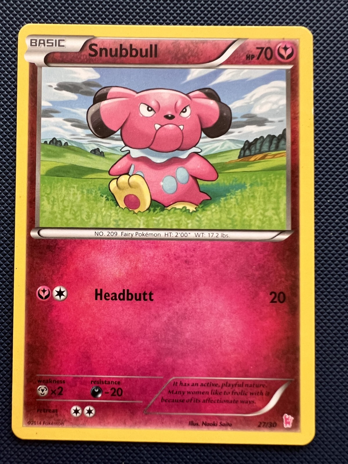 Snubbull 27/30 Non-Holo Pokemon Card NM