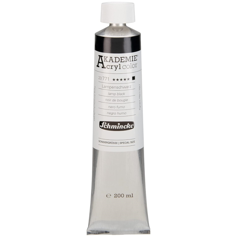 Schmincke Akademie Acrylic Lamp Black (200ml)