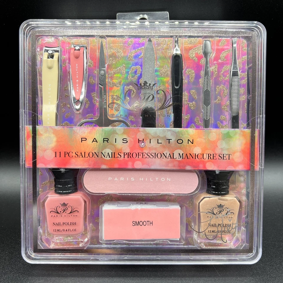 Paris Hilton 11 piezas Kit Profesional Manicura Uñas Pedicura Set Raro Belleza Nuevo Foto 4 de 4