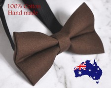 Boy Kids Baby 100 Cotton Brown Bow Tie Bowtie Party Wedding 1-6 Years Old