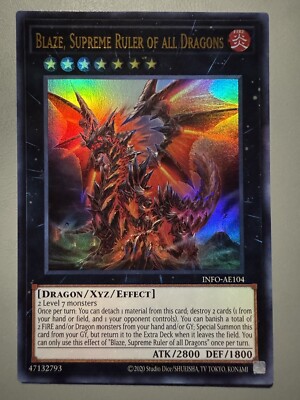 YUGIOH BLAZE SUPREME RULER OF ALL DRAGONS ASIA ENGLISH INFO-AE104