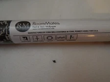 NIP ROOM MATES Peel & Stick Wallpaper Black White Flourish Ornate Ogee