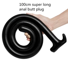100cm Super Long Anal Butt Plug Soft Vaginal Anus Dilation Prostate Massage