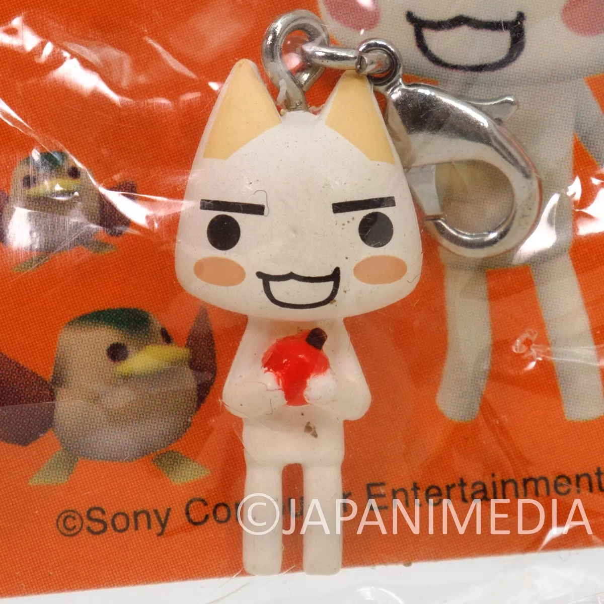 Sony Cat Doko Demo Issyo TORO INOUE Miniature Figure Charm w/ Sticker #1