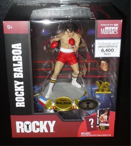 ROCKY BALBOA Red Trunks CHASE 6" McFarlane Rocky Movie Maniacs Figure IN STOCK
