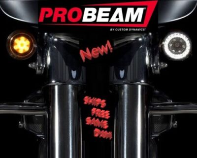 Custom Dynamics Probeam Bernstein/Weiß LED Blinker für HD (2) #PB-AW-1157-T