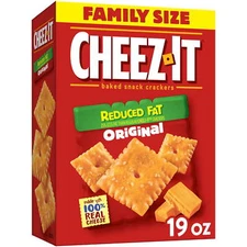 Cheez-It Reduced Fat Original Cheese Crackers, Baked Snack Crackers, 19 oz