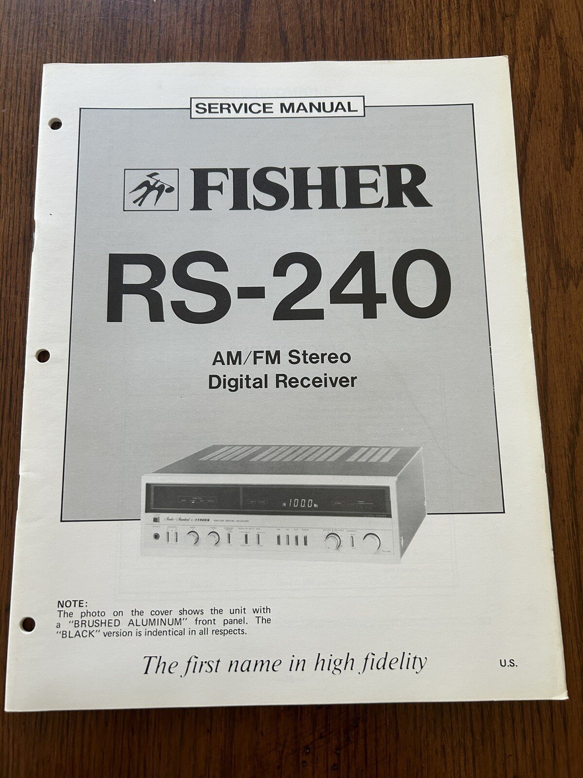 Fisher RS-240 Vintage AM/FM Stereo Receiver Service Manual with OEM Diagrams