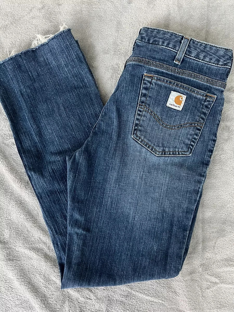 Carhartt Jeans Womens Original Fit Bootcut Medium Wash Denim, sz 10 X 34