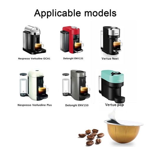 Wieder verwendbar Kaffee-Kapsel-Schale Für Nespresso Vertuoline - Picture 5 of 17