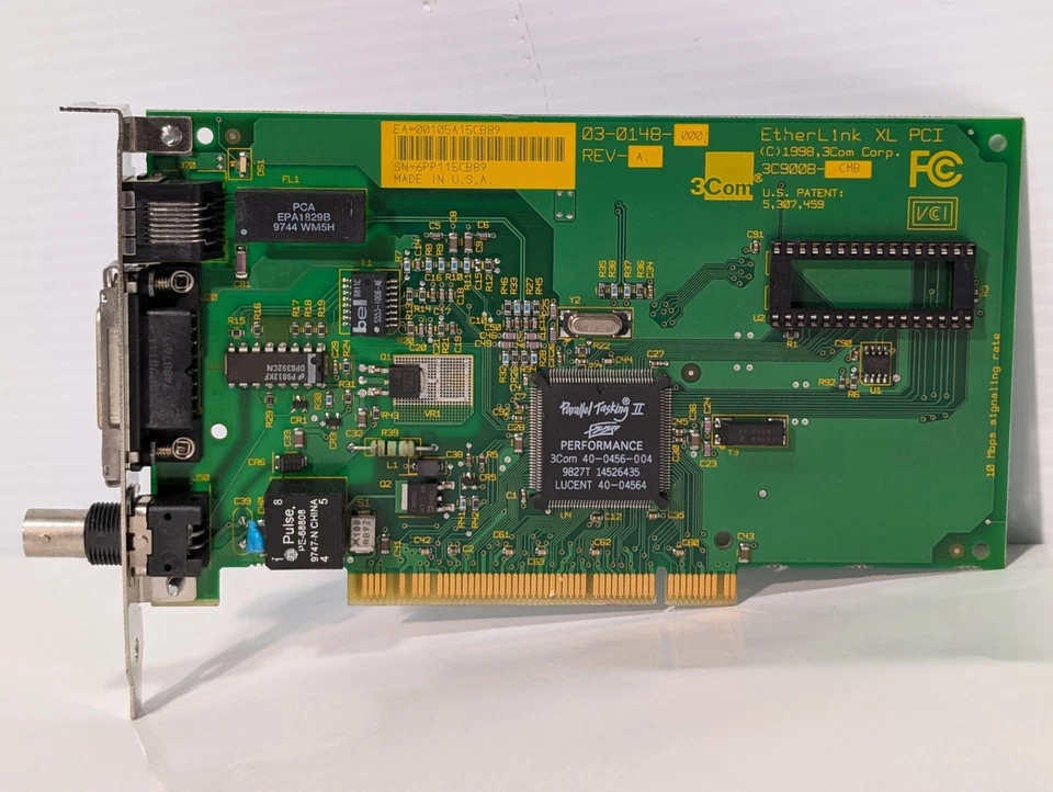 3Com 40-0456-004 Parallel Tasking II Performance PCI Ethernet Network Card - Image 2 of 4
