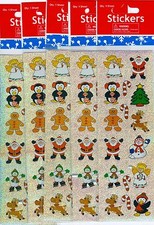 Christmas Santa, angel, penguin, reindeer stickers, 80 stickers.