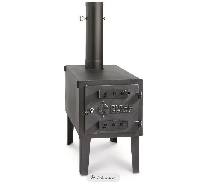LARGE Wood Burning Stove Outdoor Camping Cast Iron Steel Fire-Box Heat |  eBay
