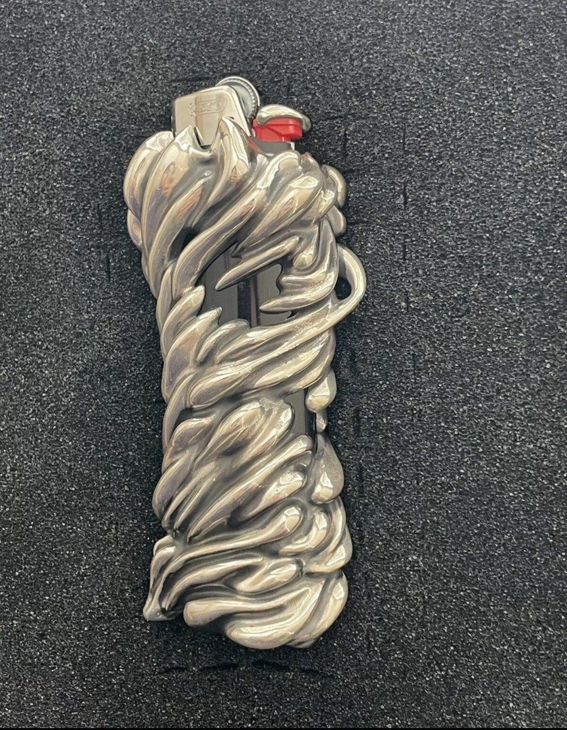 Alabaster Industries “ Alabaster Lighter Case “ SILVER .925 . Chrome Heart
