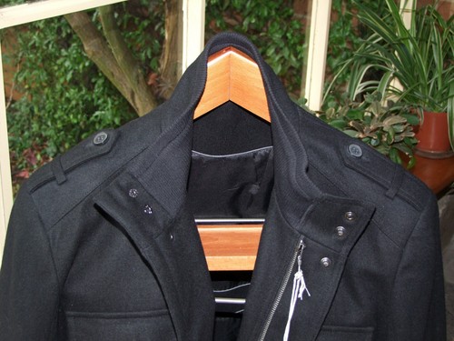 TU schwere, gefütterte, Gr. XL, Wollmischung, schwarze Winterjacke. Der Winter kommt! - Bild 2 von 4