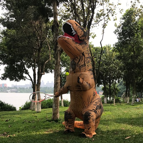 T-Rex-Kostüm Karneval Kostüm Aufblasbare Dinosaurier 2M Tyrannosaurus Party Dino - Bild 11 von 14