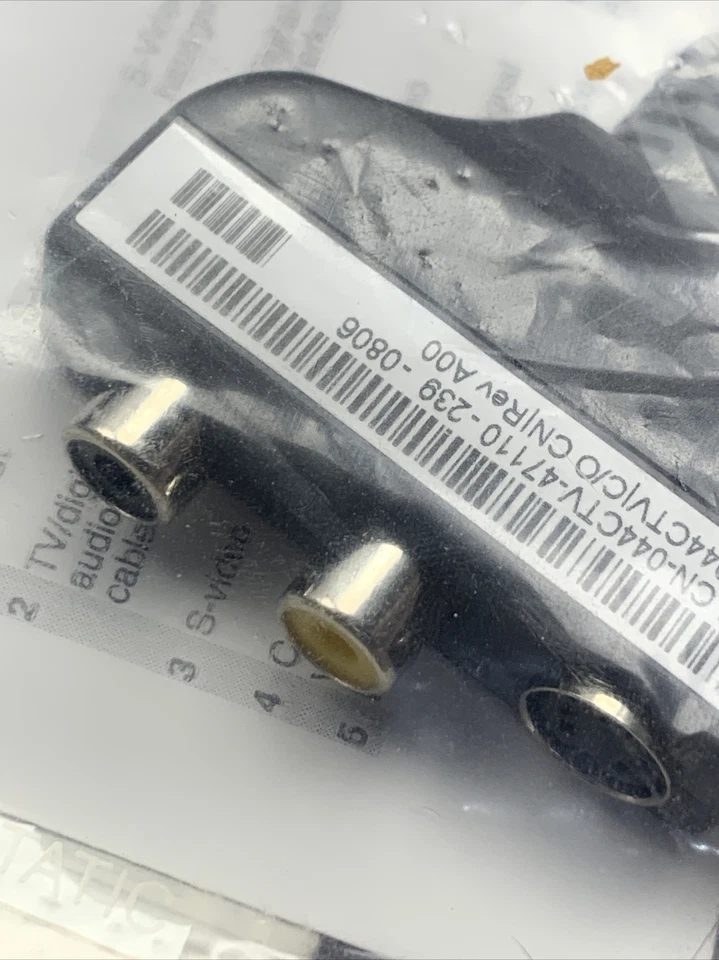 Nuevo adaptador de cable Dell S-VIDEO A RCA: DS/N CN-044CTV-47110 Foto 3 de 4