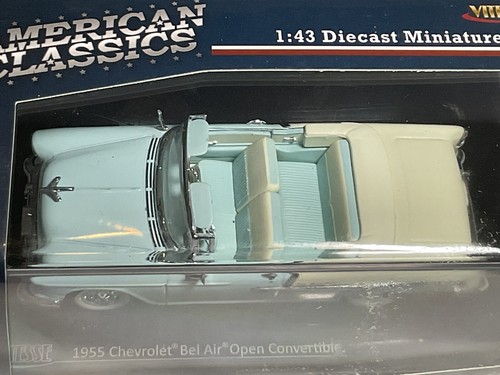 Vitesse 1:43 1955 Chevrolet Bel Air Convertible Skyline Blue NIB *RARE* - Picture 18 of 18