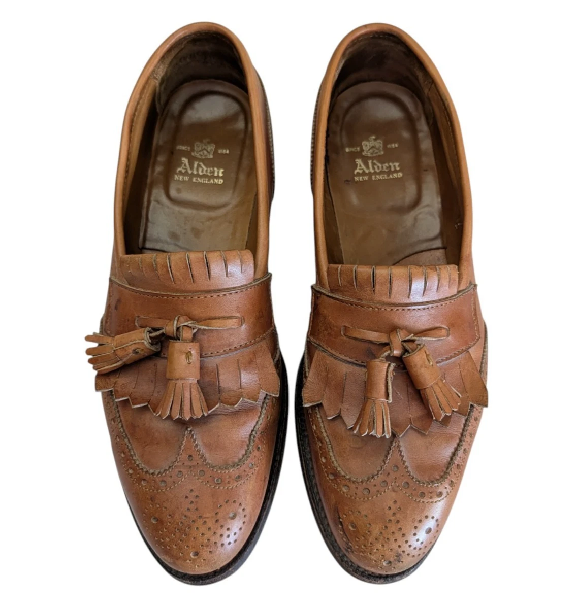 Alden 610 Wingtip Kiltie Tassel Loafer Size 9.5 Mens B/D Brown