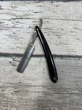 VTG Clauss Fremont Ohio Black Handle Straight Razor Shave USA Vanity Decor