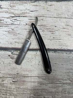 VTG Clauss Fremont Ohio Black Handle Straight Razor Shave USA Vanity Decor