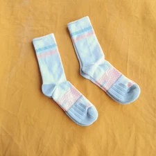 New 2 Pack Bombas Performance Tennis Calf Socks Size L White