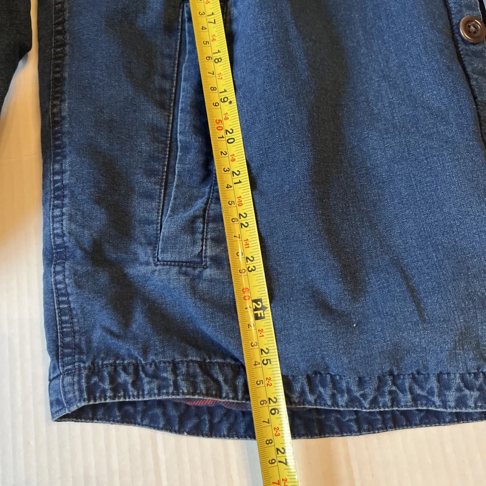 Faherty Sz M Blanket Lined CPO Shirt Jacket Mens Flannel Workwear Button Up GOOD - Image 4 of 4