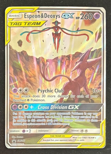 Carta Pokémon Espeon & Deoxys-GX RR Olografica - Set Sole E Luna CSM2bC-035 - Nuova