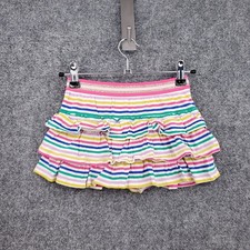 Boden Skort Girls 3-4Y Multi Color Tiered Mini Striped Pull On