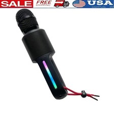 Portable Singing Machine Move Microphone Bluetooth Speaker W/ Lighting Effects