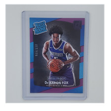 Panini 2017-18 Donruss Press Proof Purple /199 De'Aaron Fox #196 Kings NBA