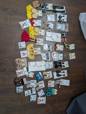 set of 46 pairs of colorful vintage, modern  earrings for everyoccasion! 