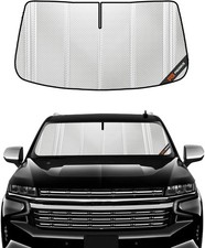 Windshield Sun Shade for 2021-2024, 2021-2023.2021-2024 Upgrade Shiny Silver