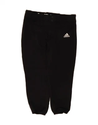ADIDAS Womens Joggers Capri Trousers Small W32 L20 Black Polyester DD39 - Image 1 of 3