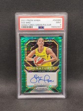 2021 Panini Prizm WNBA Sue Bird Signatures Green Pulsar /25 SSP AUTO PSA 9