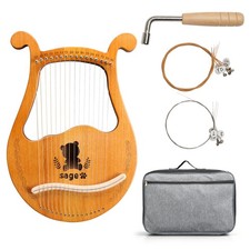 16 String Angel Wing Harps for Adult, Mahogany Wood With Bag for Student