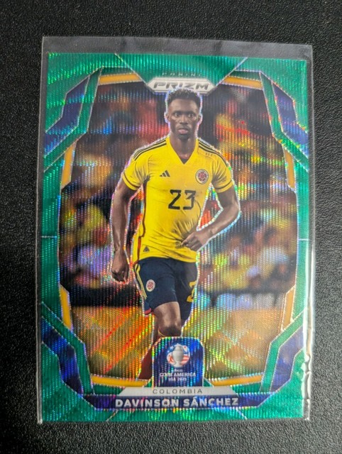 2024 Panini Prizm Copa America Green Wave Prizm #58 Davinson Sanchez - Colombia