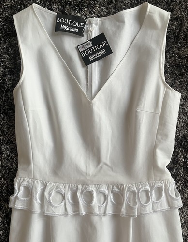 MOSCHINO Kleid Sommerkleid Gr. 36 / S Weiß NEU - Bild 2 von 7