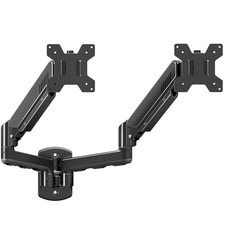 Dual Monitor Wall Mount for 2 Max 32 Inch Computer Screen, Fully Adjustable D...