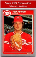 Ted Power 1985 Fleer #547 Cincinnati Reds