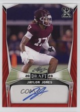 2023 Leaf Draft Auto Red Jaylon Jones #BA-JJ1 Auto 0y5l